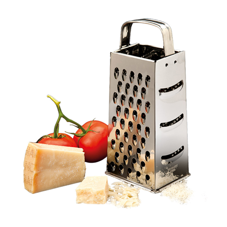 Image RÂPE 4 UTILISATIONS DISTINCTES  10,5x8x23 CM ARGENTE INOX (1 UNITÉ) #1