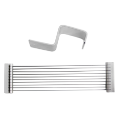 Image BLOC LAMES 6,3 MM POUR RÉF. 455.59  25x7x1 CM ARGENTE INOX (1 UNITÉ) #1