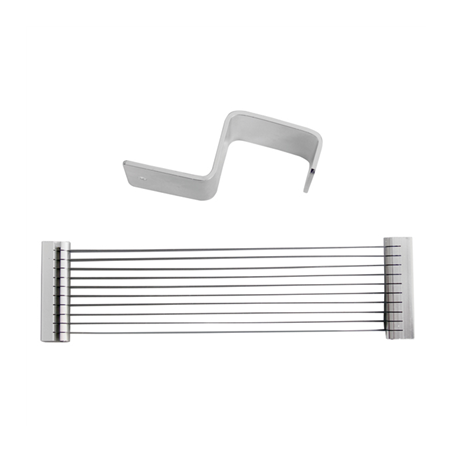 Image BLOC LAMES 6,3 MM POUR RÉF. 455.59  25x7x1 CM ARGENTE INOX (1 UNITÉ) #1