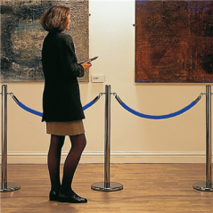 Image CORDON COLONNE MOBILE 150 CM  Ø 4x150 CM BLEU FIBRE (1 UNITÉ) #1