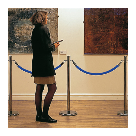 Image CORDON COLONNE MOBILE 150 CM  Ø 4x150 CM BLEU FIBRE (1 UNITÉ) #1