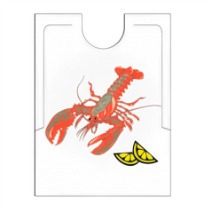 Image BAVOIRS HOMARD POUR ADULTE  38,3x48 CM BLANC CPE (500 UNITÉ) #1