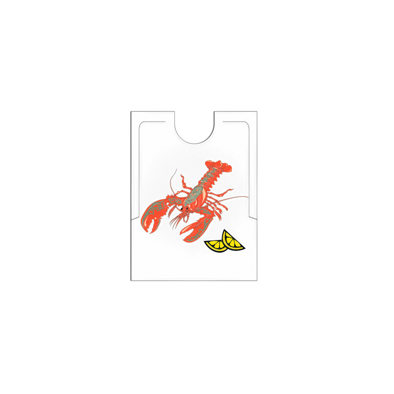 BAVOIRS HOMARD POUR ADULTE  38,3x48 CM BLANC CPE (500 UNITÉ)