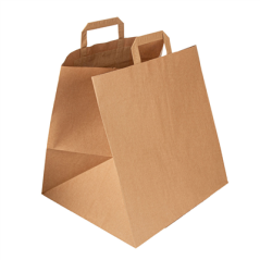 SACS SOS BOîTES PIZZA 110 G/M2 36+31x36 CM NATUREL KRAFT (125 UNITÉ)