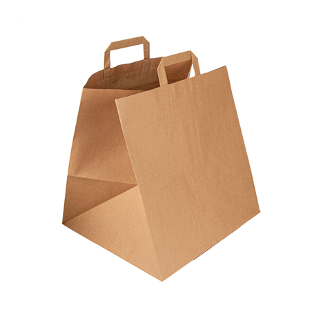 SACS SOS BOîTES PIZZA  110 G/M2 36+31x36 CM NATUREL KRAFT (125 UNITÉ)