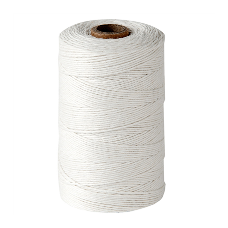 Image BOBINES DE FIL BOUCHERIE 200 G  Ø 11 CM BLANC COTON (5 UNITÉ) #1