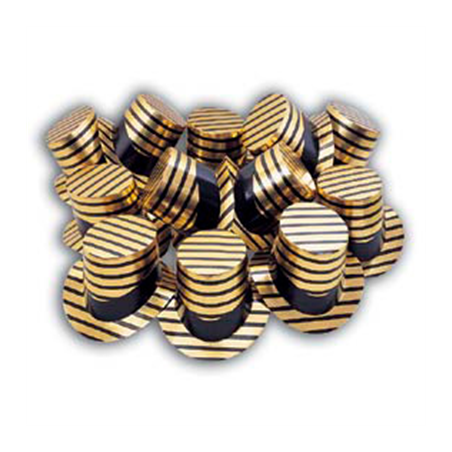 Image HAUTS DE FORME  Ø 27,5x15,5 CM DORE CARTON (12 UNITÉ) #1