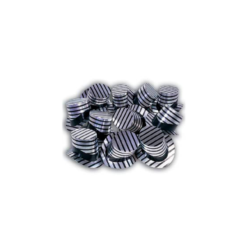 HAUTS DE FORME  28,5x15,5 CM ARGENTE CARTON (12 UNITÉ)