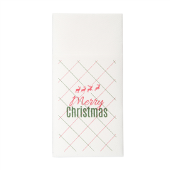 Image SERVIETTES KANGOUROU 'RUDOLPH' 55 G/M2 40x40 CM BLANC AIRLAID (700 UNITÉ) #1