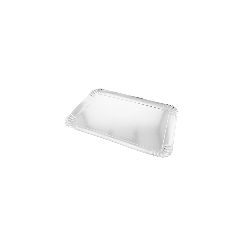 PLATEAUX 545 G/M2 28x42 CM ARGENTE CARTON (90 UNITÉ) PLATEAUX 545 G/M2 28x42 CM ARGENTE CARTON (90 UNITÉ)