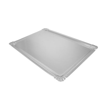 Image PLATEAUX  600 G/M2 34x45,5 CM ARGENTE CARTON (90 UNITÉ) #1