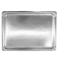 Image PLATEAUX  600 G/M2 34x45,5 CM ARGENTE CARTON (90 UNITÉ) #3