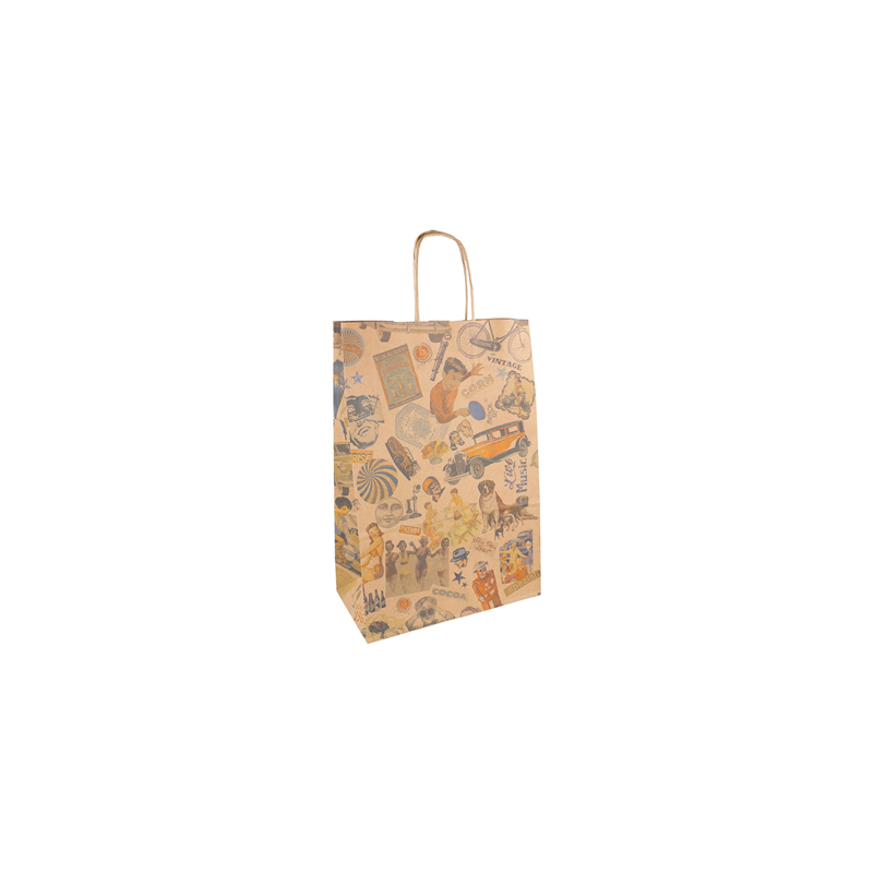 SACS SOS AVEC ANSES 'VINTAGE' 80 G/M2 26+14x32 CM NATUREL KRAFT (250 UNITÉ) SACS SOS AVEC ANSES 'VINTAGE' 80 G/M2 26+14x32 CM NATUREL KRAFT (250 UNITÉ)