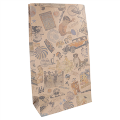 Image SACS SOS SANS ANSES 'VINTAGE' 80 G/M2 20+9x34,5 CM NATUREL KRAFT (500 UNITÉ) #1