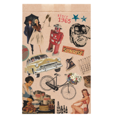 Image SACHETS PLATS "VINTAGE"  60 G/M2 19+8x35 CM NATUREL KRAFT VERGÉ (250 UNITÉ) #1