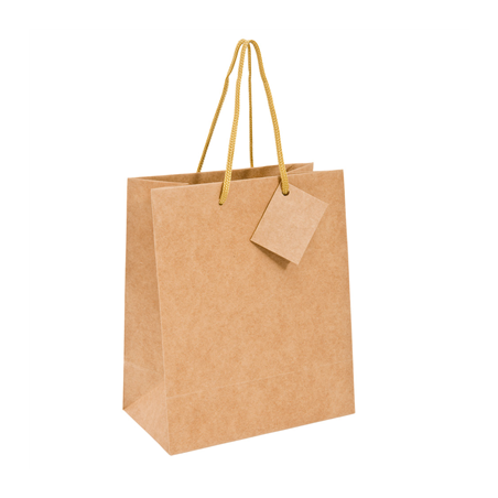 Image SACS BOUTIQUE ANSES CORDON  120 g/m2 40+15x50 CM NATUREL KRAFT (10 UNITÉ) #1