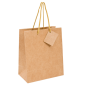 Image SACS BOUTIQUE ANSES CORDON  120 g/m2 40+15x50 CM NATUREL KRAFT (10 UNITÉ) #1