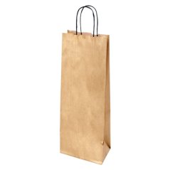 Image SACS SOS AVEC ANSES 1 BOUTEILLE  100 G/M2 14+8x40 CM OR KRAFT (250 UNITÉ) #1