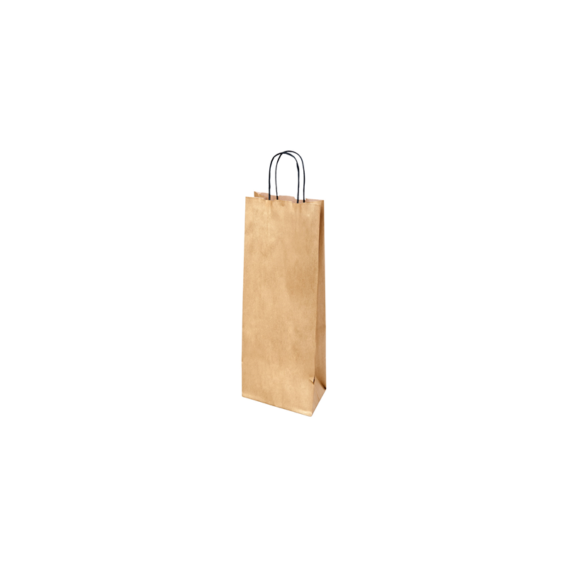 SACS SOS AVEC ANSES 1 BOUTEILLE  100 G/M2 14+8x40 CM OR KRAFT (250 UNITÉ)