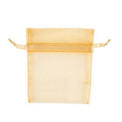 Image 48 U. SACHETS ORGANDY AVEC FERMETURE  12,5x11 CM CHAMPAGNE MICROFIBRE (1 UNITÉ) #1