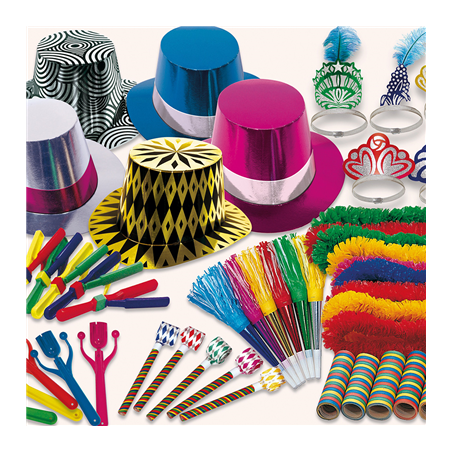 Image COTILLON 50 PERSONNES 'NEW ORLEANS'  52x35x34 CM ASSORTI (1 UNITÉ) #1