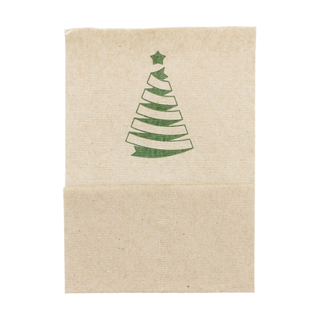 Image SERVIETTES MINI "CHRISTMAS" 1 PLI  23 G/M2 17x17 CM NATUREL OUATE RECYCLÉE (9600 UNITÉ) #1