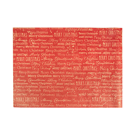 Image SETS DE TABLE KRAFT "MERRY CHRISTMAS"  60 G/M2 31x43 CM BORDEAUX CELLULOSE (2000 UNITÉ) #1