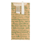 Image SACHETS COUVERTS+SERV.RÉCYC.2P 'MERRY CHRISTMAS' 80 + 10 PE G/M2 11,2x22,5 CM MARRON CELLULOSE (250 UNITÉ) #2