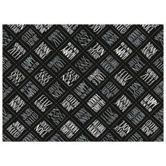 Image SET DE TABLE 'BLACK & SILVER' 48 G/M2 31x43 CM NOIR CELLULOSE (2000 UNITÉ) #1