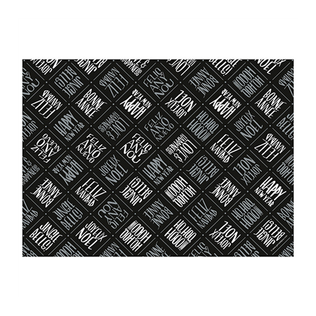 Image SET DE TABLE 'BLACK & SILVER' 48 G/M2 31x43 CM NOIR CELLULOSE (2000 UNITÉ) #1