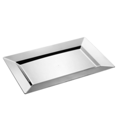 Image 6 U. PLATEAUX RECTANGULAIRES  34,5x21,5 CM ARGENTE PS (24 UNITÉ) #1