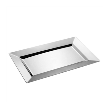 Image 6 U. PLATEAUX RECTANGULAIRES  34,5x21,5 CM ARGENTE PS (24 UNITÉ) #1