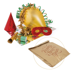 Image COTILLON EN SACHETS PAPIER 'ECO ROYALE'  26+8x35 CM ASSORTI (1 UNITÉ) #1