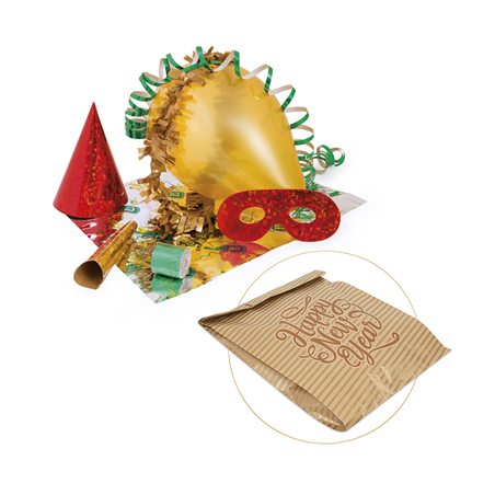 Image COTILLON EN SACHETS PAPIER 'ECO ROYALE'  26+8x35 CM ASSORTI (1 UNITÉ) #1