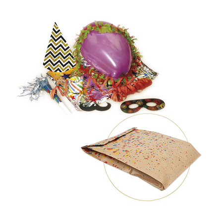 Image COTILLON EN SACHETS PAPIER 'ECO BLACK JACK'  26+8x35 CM ASSORTI (1 UNITÉ) #1