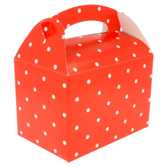 Image BOÎTES "À POIS"  320 G/M2 15,50x10,50x17,50 CM ROUGE CARTON (300 UNITÉ) #1