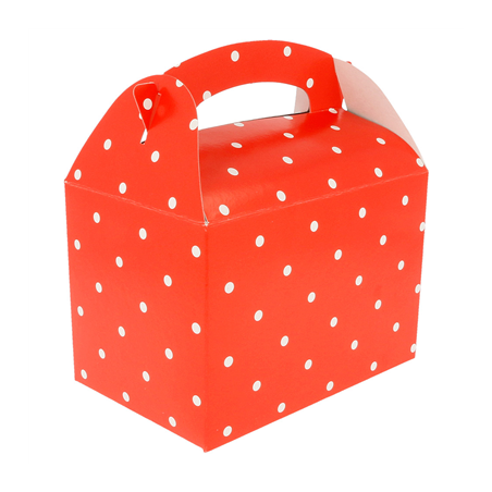 Image BOÎTES "À POIS"  320 G/M2 15,50x10,50x17,50 CM ROUGE CARTON (300 UNITÉ) #1