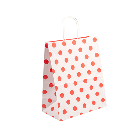 Image SACS SOS AVEC ANSES - EXT. "À POIS"  80 G/M2 26+14x32 CM ROUGE CELLULOSE (250 UNITÉ) #1