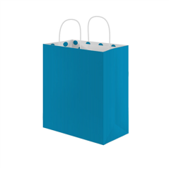 Image SACS SOS AVEC ANSES - INT. "À POIS" 80 G/M2 20+10x29 CM TURQUOISE CELLULOSE (250 UNITÉ) #1