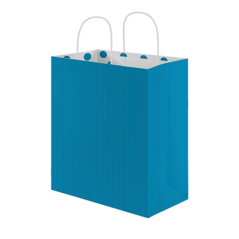 Image SACS SOS AVEC ANSES - INT. "À POIS"  80 G/M2 26+14x32 CM TURQUOISE CELLULOSE (250 UNITÉ) #1