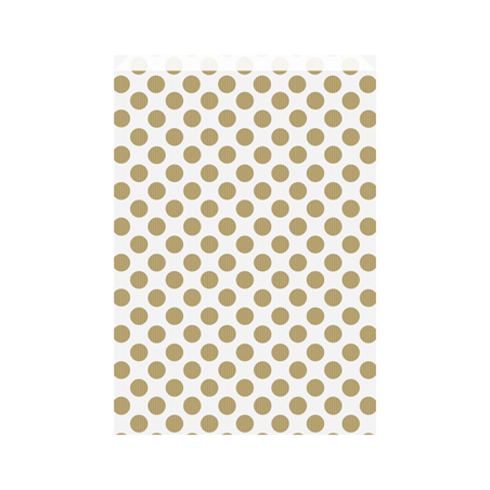 Image SACHETS PLATS - À POIS  60 G/M2 26+9x38 CM OR CELLULOSE (250 UNITÉ) #1