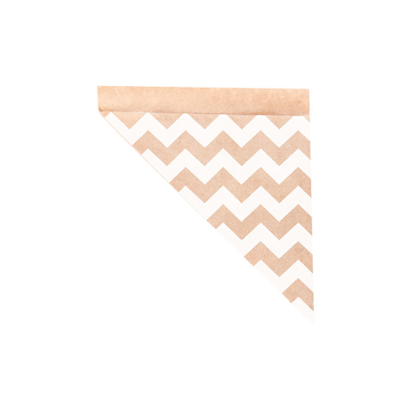 Image SACHETS EN POINTE 'ZIG-ZAG' 100 G 70 G/M2 24x17 CM MARRON PARCH.INGRAISSABLE (2000 UNITÉ) #1