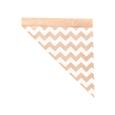 Image SACHETS EN POINTE 'ZIG-ZAG' 250 G 70 G/M2 29,5x21 CM MARRON PARCH.INGRAISSABLE (2000 UNITÉ) #1