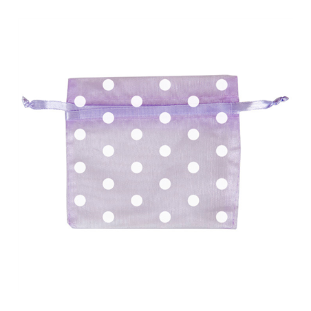 48 U. SACHETS ORGANDY AVEC FERMETURE-À POIS  12,5x11 CM LAVANDE MICROFIBRE (1 UNITÉ)