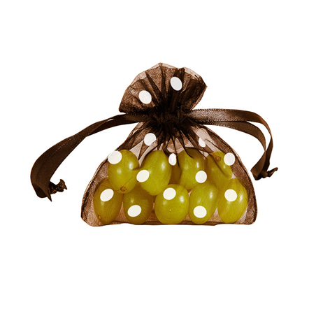 Image 48 U. SACHETS ORGANDY AVEC FERMETURE-À POIS  12,5x11 CM CHOCOLAT MICROFIBRE (1 UNITÉ) #1