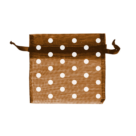 Image 48 U. SACHETS ORGANDY AVEC FERMETURE-À POIS  15x24 CM CHOCOLAT MICROFIBRE (1 UNITÉ) #1