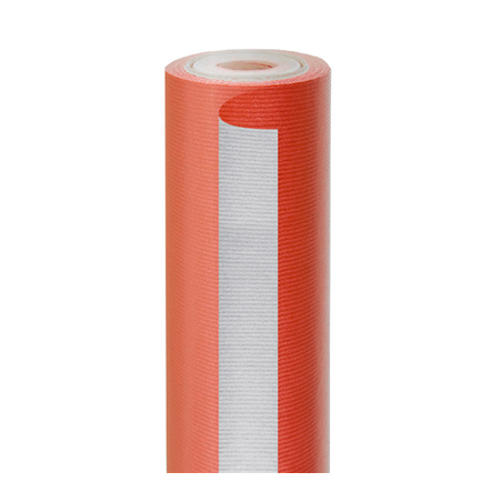 Image PAPIER CADEAU 50 M ROUGE-ARGENT  60 G/M2 70 CM KRAFT VERGÉ (1 UNITÉ) #1