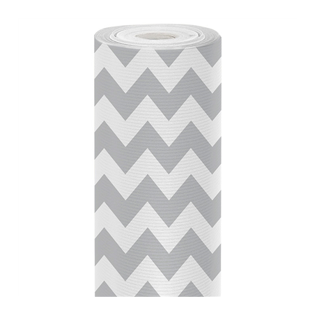 Image PAPIER CADEAU 50 M LISERÉ  60 G/M2 70 CM ARGENTE CELLULOSE (1 UNITÉ) #1