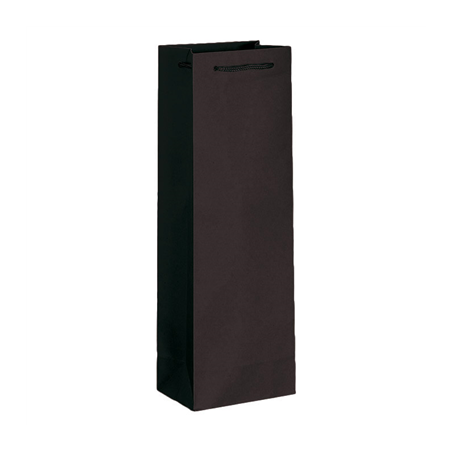 Image 10 U. SAC PORTE-BOUTEILLES CORDE  150 g/m2 12,3+7,8x36 CM NOIR PAPIER (1 UNITÉ) #1
