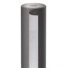 Image PAPIER CADEAU 50 M NOIR-ARGENT  60 G/M2 70 CM KRAFT VERGÉ (1 UNITÉ) #1
